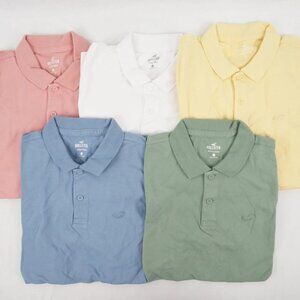 Set of 5 Hollister Mens Polo Shirts Casual Relaxed Clothing Size S/ NWOT